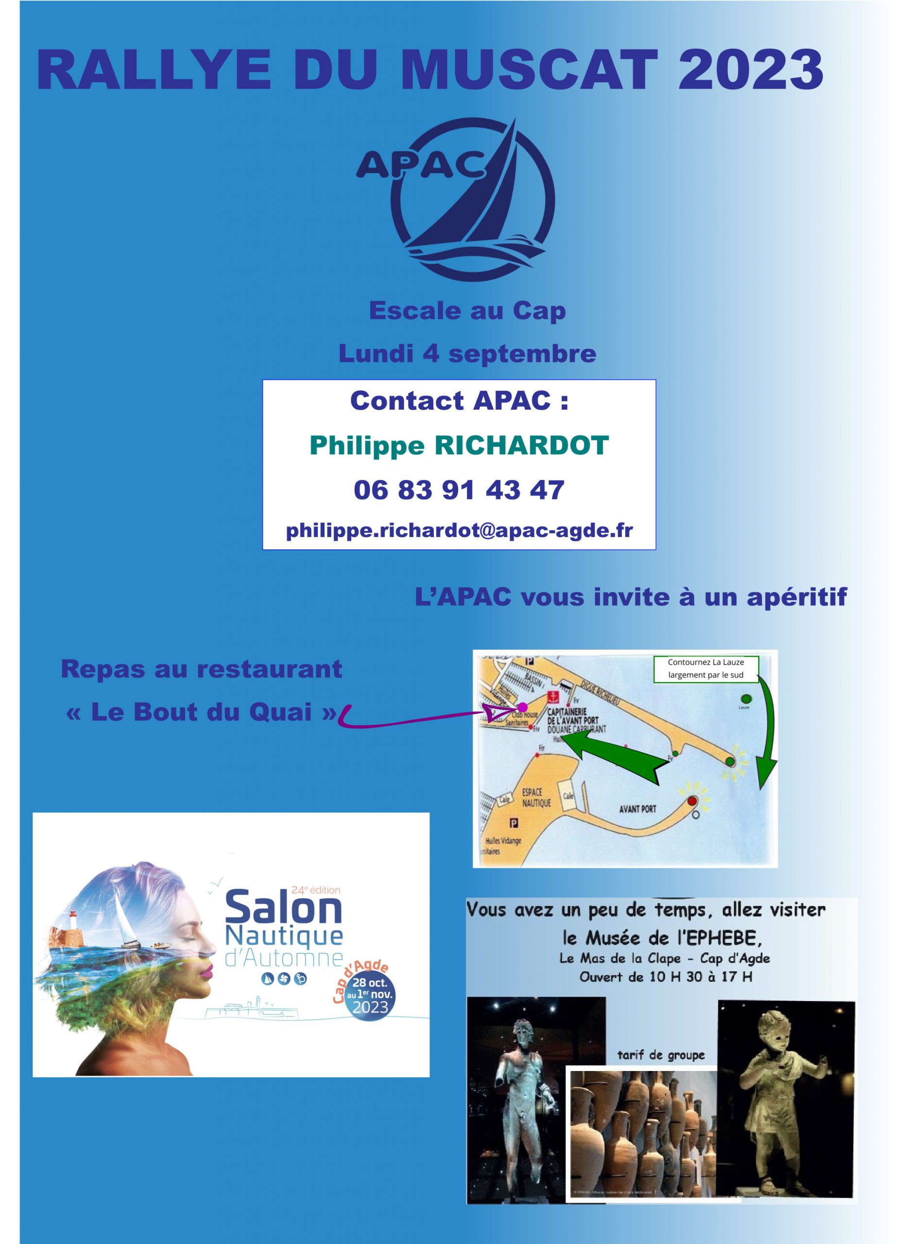 Rallye du Muscat 2023 – APAC Association des Plaisanciers d'Agde et du Cap